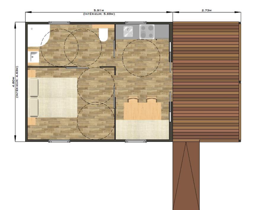 Lodges Du Camping Les 4 Saisons Grane Kültér fotó